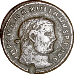 Follis de Maximien Hercule, Genius, 297-298, Héraclée