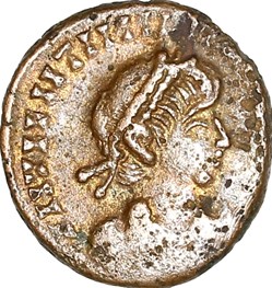 Nummus - imitation de Valentinien II, Vot X, 378-388, atelier irrégulier