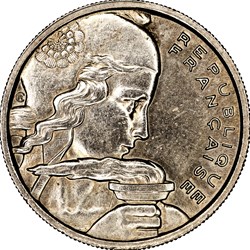 100 francs Cochet, IVe République, 1955, ruban étroit, Beaumont-le-Roger