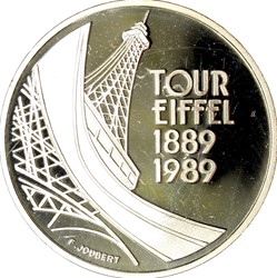 5 francs Tour Eiffel, BE, 1989