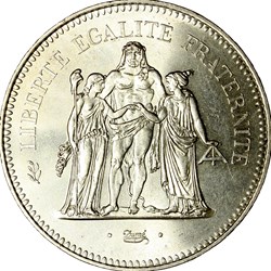 50 francs Hercule, Ve République, 1974