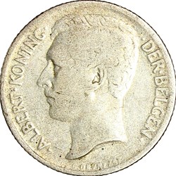 50 centimes, légende flamande, Albert Ier de Belgique, 1911