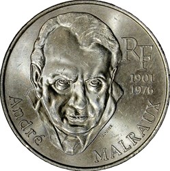 100 francs Malraux, Ve République, 1997