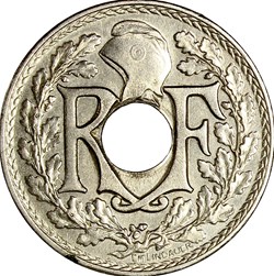 25 centimes Lindauer, Cmes souligné, IIIe République, 1915