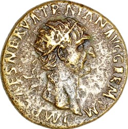 Dupondius de Trajan, Abundantia / Iustitia, 99, Rome
