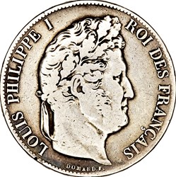 5 francs, 3e type Domard, Louis-Philippe Ier, 1846, Paris