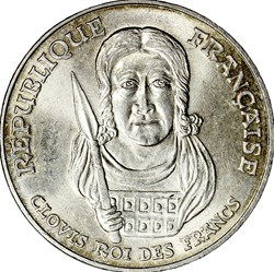 100 francs Clovis, Ve République, 1996