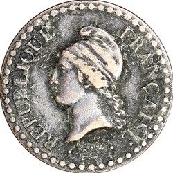 Un centime Dupré, IIe République, 1848, Paris