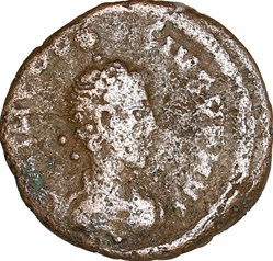 Nummus de Théodose Ier, Vot X, 379-383, Cyzique