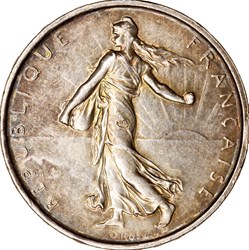 5 francs Semeuse, Ve République, 1969