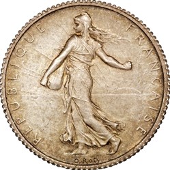 1 franc Semeuse, IIIe République, 1920