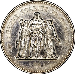 50 francs Hercule, Ve République, 1978