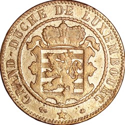 10 centimes, Luxembourg, 1865, Paris