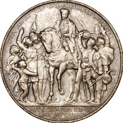 2 mark, Guillaume II de Prusse, 100 ans de la déclaration de guerre à Napoléon Ier, 1913, Berlin