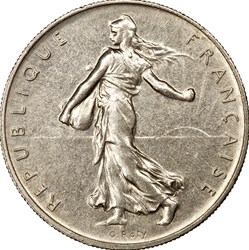 1 franc Semeuse, nickel, 1960, gros 0