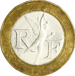 10 francs Génie de la Bastille, Ve République, 1991, faux d'époque