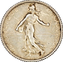 1 franc Semeuse, IIIe République, 1917