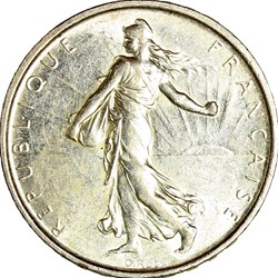 5 francs Semeuse, Ve République, 1963