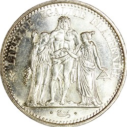 10 francs Hercule, Ve République, 1970
