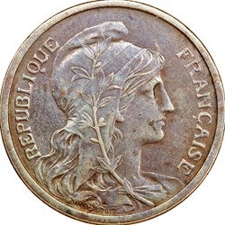 2 centimes Daniel-Dupuis, IIIe République, 1914