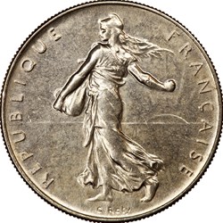 1 franc Semeuse, nickel, 1961