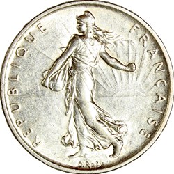 5 francs Semeuse, Ve République, 1960