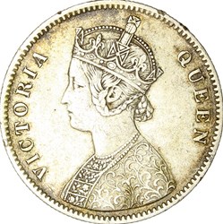 1 roupie, Indes Britanniques, Victoria, 1862, Calcutta