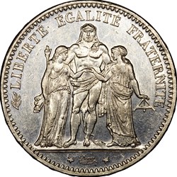 5 francs Hercule, IIIe République, 1874, Paris