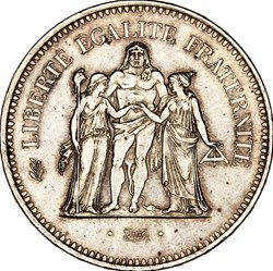 50 francs Hercule, Ve République, 1976