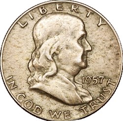 1/2 dollar Franklin, Etats-Unis, 1957, Denver