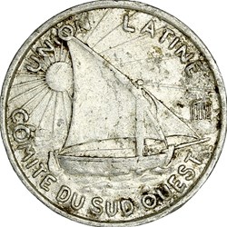 10 centimes, Union latine - comité du Sud-Ouest, 1922