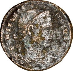 Centenionalis de Constantin Ier, Gloria Exercitus 2 enseignes, 330-335, Nicomédie