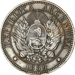 2 centavos, Argentine, 1889