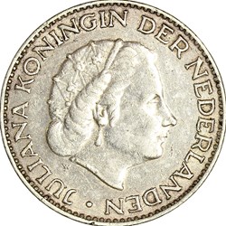 1 gulden, Juliana des Pays-Bas, 1956