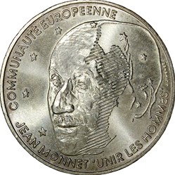 100 francs Jean Monnet, Ve République, 1992