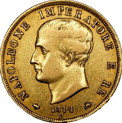40 lires d'Italie, Napoléon Ier, 1814, Milan
