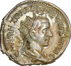Antoninien d'Herennius Etruscus césar, Mercure, 250-251, Rome