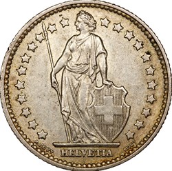 1 franc Helvetia Suisse, 1956, Berne