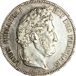 5 francs, 2e type Domard, Louis-Philippe Ier, 1839, Lille
