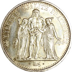 10 francs Hercule, Ve République, 1965