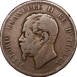 10 centesimi, Victor Emmanuel II, 1866, Turin