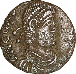 Maiorina réduite - imitation de Constance II, Fel Temp Reparatio, 350-360, atelier irrégulier