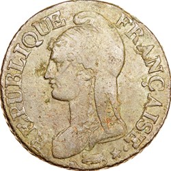 Cinq centimes Dupré, grand module, le Consulat, an 8, Paris