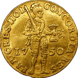 Ducat de Hollande, Provinces Unies, 1750, Dordrecht