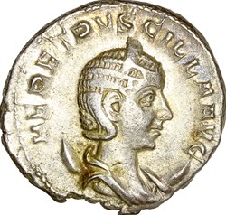 Antoninien d'Herennia Etruscilla, Junon, 249-251, Rome