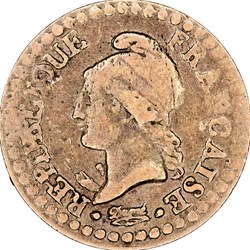Un centime Dupré, le Directoire, an 7, 7 grand, 53 / 50 perles, Paris