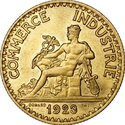 2 francs Chambres de Commerce, IIIe République, 1923