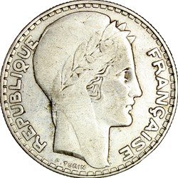 20 francs Turin, IIIe République, 1929