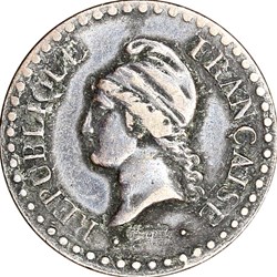 Un centime Dupré, IIe République, 1850, accent sur le E, Paris