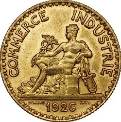 2 francs Chambres de Commerce, IIIe République, 1926